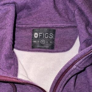Figs Violet Full-Zip Hoodie